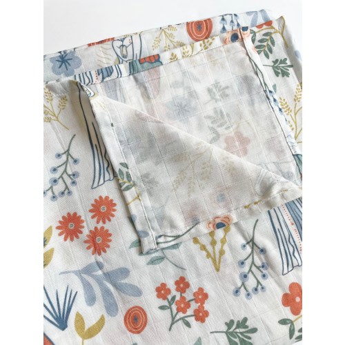 Our Lady of Lourdes and St. Bernadette Muslin Deluxe Swaddle | Catholic gift | Baptism | Virgin Mary blanket | Catholic Swaddle