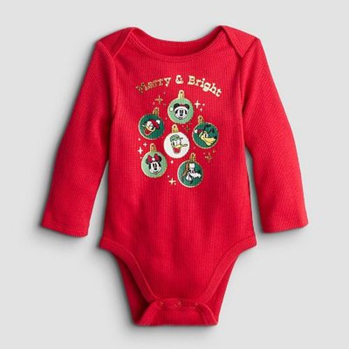 Baby Jumping Beans® Disney's Mickey & Friends "Merry & Bright" Long Sleeve Bodysuit