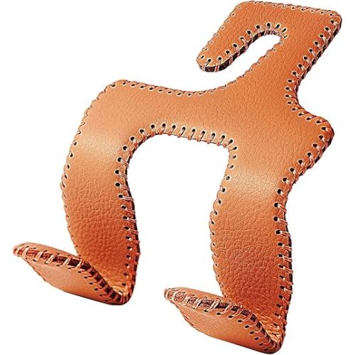 【2021 Upgraded】 Car Purse Hook, 2 in 1 Car Seat Headrest Hooks Durable Hanger Storage Holder Leather Organizer for Hanging Grocery Bags, 1 Pack, Brown