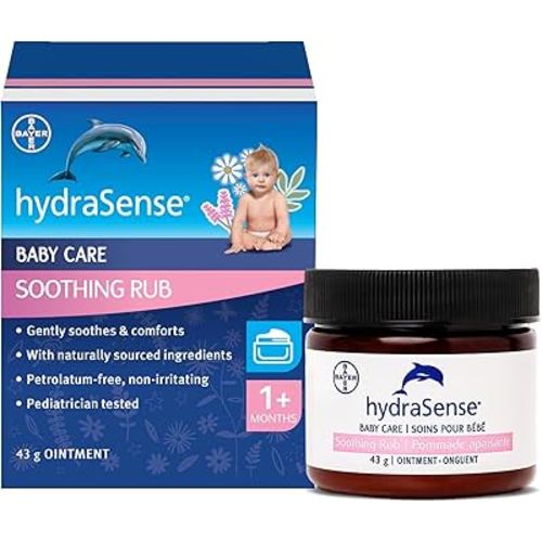 hydraSense Baby Care Soothing Rub – Gently Soothes & Comforts, Petrolatum-free, Non-irritating, Made with Naturally Sourced Ingredients Eucalyptus, Lavender, and Chamomile, Pediatrician Tested. 43g