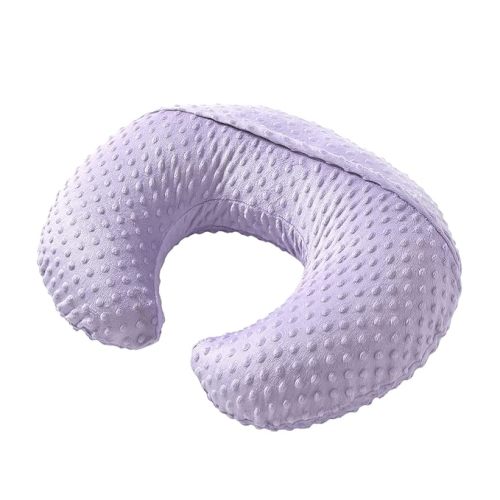 Nursing Pillow and Positioner with Cover for Breastfeeding and Bottle Feeding, Propping Baby, Tummy Time, Baby Sitting Support, Awake-Time Support (Orchid, 22" x 17.7" x 5.9")