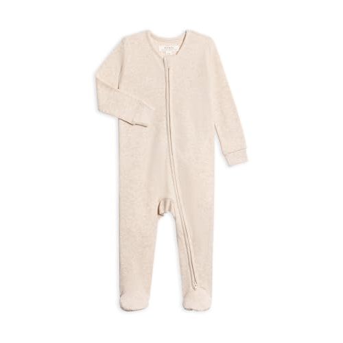 Colored Organics Baby Zip-Up Footed Sleeper with 2-Way Zipper - Newborn Organic Cotton Pajamas