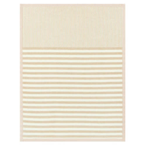 Sweet Pea Stripe Oak Baby Blanket
