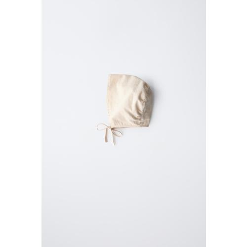 EMBROIDERED LACE BONNET - Ecru | ZARA United States