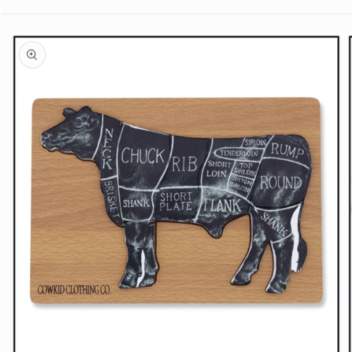 Beef Cuts Wooden Puzzle – Cowkid Clothing Company