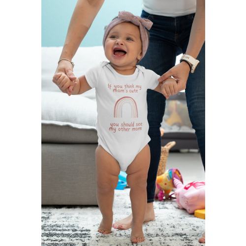 Two Moms Baby Shower Gift, Lesbian Baby Outfit, Pride Toddler Shirt, LGBT Adoption Baby Bodysuit, Two Mommies, Lesbian Shower Present
