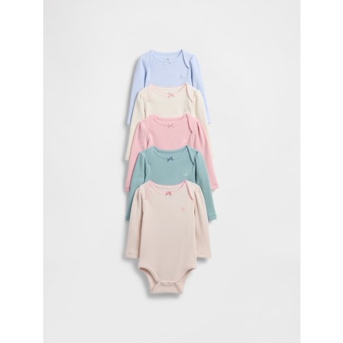 Baby First Favorites Softspun Waffle Bodysuit 5-Pack (0-3mo)