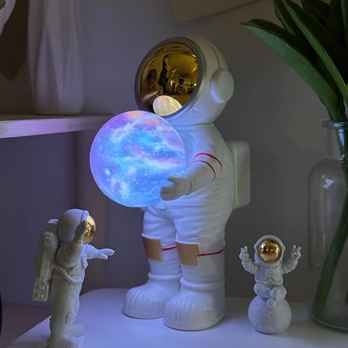 Moon Lamp Astronaut Light with 6 Color Galaxy Light