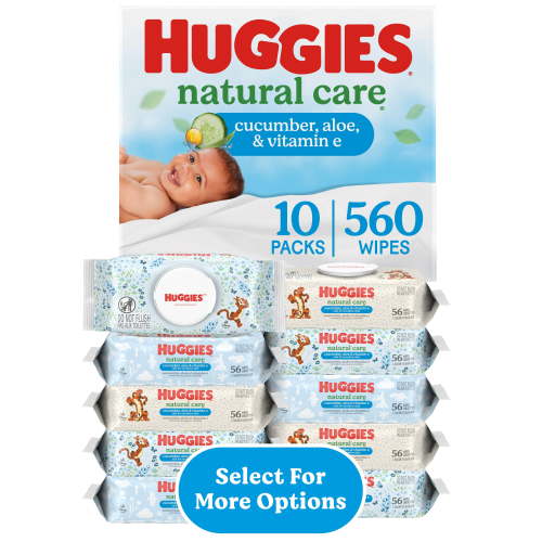 Huggies Natural Care Refreshing Baby Wipes Scented Cucumber Aloe Vitamin E 10 Pack 560 Ct