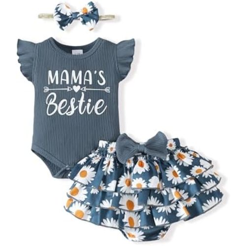Mioglrie Newborn Infant Baby Girl Clothes Romper Shorts Set Floral Summer Outfits Cute Baby Clothes Girl
