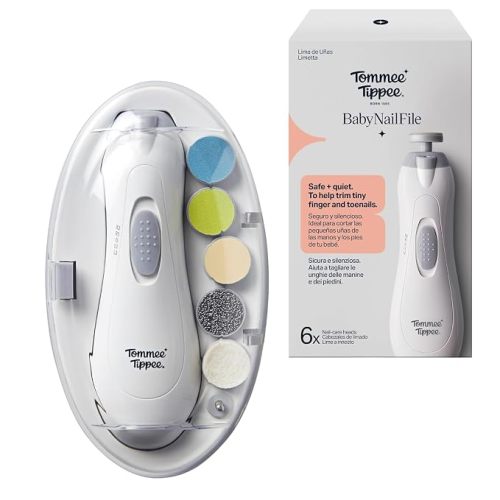 Tommee Tippee Electric Baby Nail File & Clipper, Battery-Powered