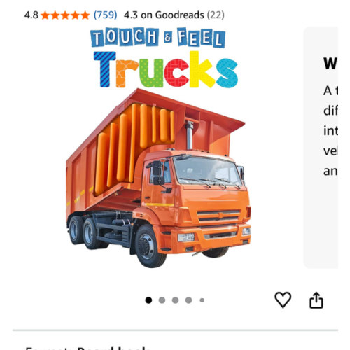 Trucks - Touch and Feel Board Book - Sensory Board Book (Touch & Feel Sensory Board Books for Baby & Toddler Time)