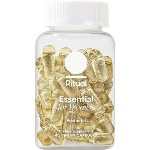 Ritual Postpartum Essentials Multivitamin - Postnatal Vitamin with Omega-3 DHA & Choline for Lactation Support, Vitamin A, C, D3 & Zinc for Immune Function Support*, B12, Iodine, Biotin, Mint Essenced
