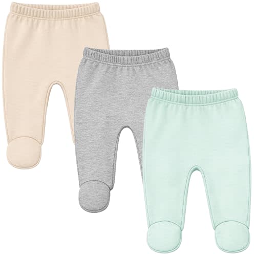 123 Bear Baby Soft Cotton Spandex Pants with Feet