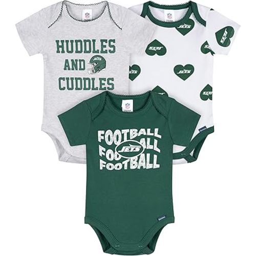 Gerber NFL Baby-Girls NFL 3-pack Onesie Bodysuit