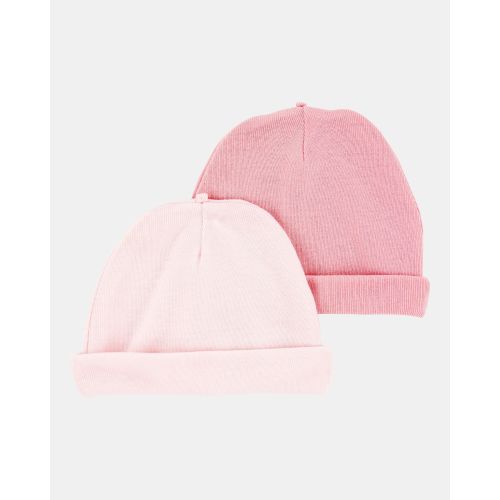 Baby 2-Pack Caps - Pink