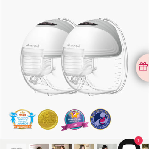 S21 Double Wearable Breast Pump-Tranquil Grey - MOMMED.COM