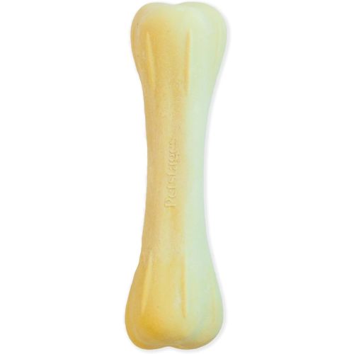 Petstages Chick-A-Bone Dog Chew Toy – Chicken Flavor Durable Bone Alternative for Strong Chewers, Medium