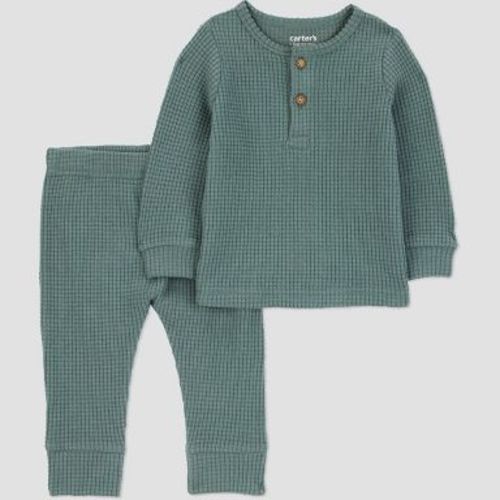 Carter's Just One You® Baby Boys' 2pc Texture Top & Bottom Set - Green 3M