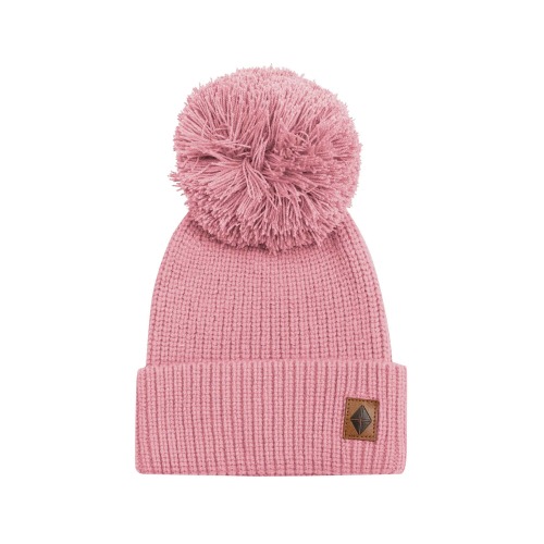 Chunky Knit Pom Beanie in Apple Blossom