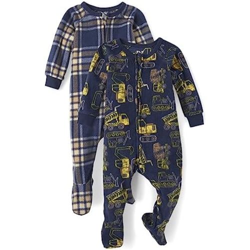 The Children's Place baby-girls And Toddler Fleece Long Sleeve Zip Front One Piece Footed Pajamas,sleep & Play