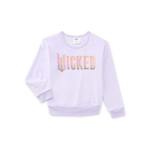 Wicked Girls Graphic Plush Sweatshirt with Embroidery, Sizes 4-16
