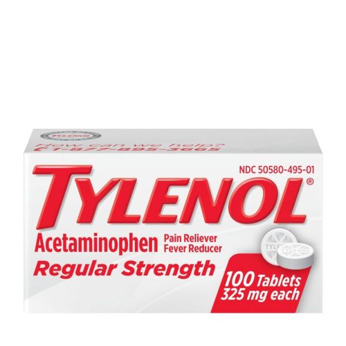 Tylenol Regular Strength Pain Reliever & Fever Reducer Tablets - Acetaminophen - 100ct: Oral Use, 325mg Active Ingredient