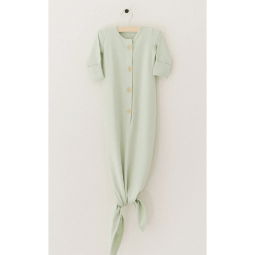 Design Dua Organic Newborn Knotted Gown - Mint