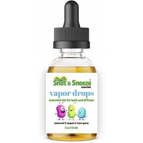 Baby Vapor Drops for Humidifiers, Kids Essential Oils, Natural & Non GMO Gentle Breathe Bath Drops for Diffuser