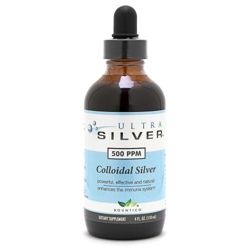 Ultra Silver® Colloidal Silver | 500 PPM, 4 Oz (118mL) | Mineral Liquid Supplement | True Colloidal Silver - with Dropper