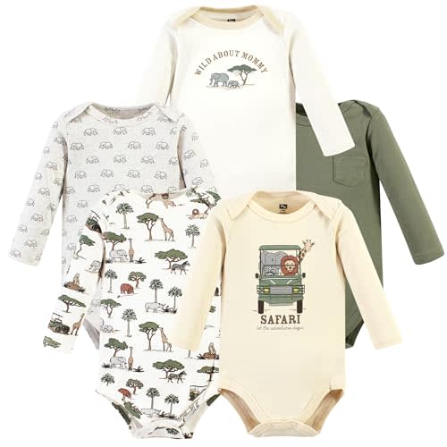 Hudson Baby unisex-baby Cotton Long-sleeve Bodysuits