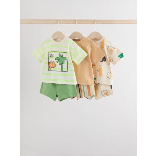 Green Tiger Baby Tops and Shorts Set 6 Piece
