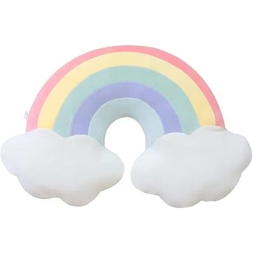 JIANEEXSQ Cloud Rainbow Shaped Pillow Home Decorative Creative Cushion Plush Stuffed Pillow Candy Color Cushion 00112021