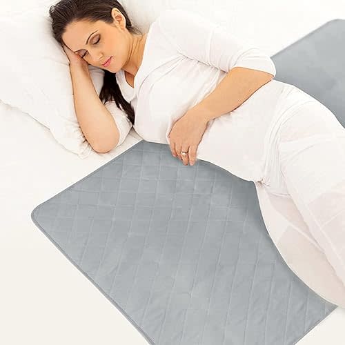 SPRINGSPIRIT Washable Bed Pads for Incontinence 34'' x 52'' (1 Pack), Absorbent Waterproof Bed Pads with Non-Slip Back for Adults, Kids, Women, Grey