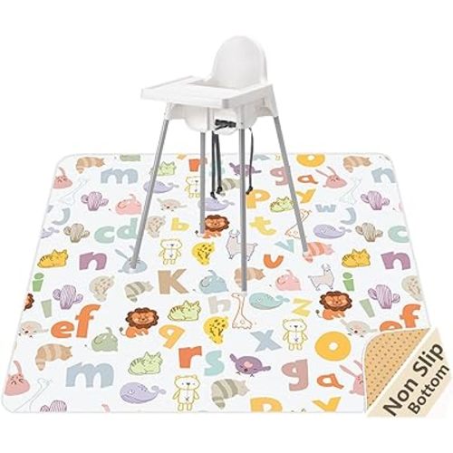 Splat Mat for Under High Chair, Waterproof Washable High Chair Floor Mat