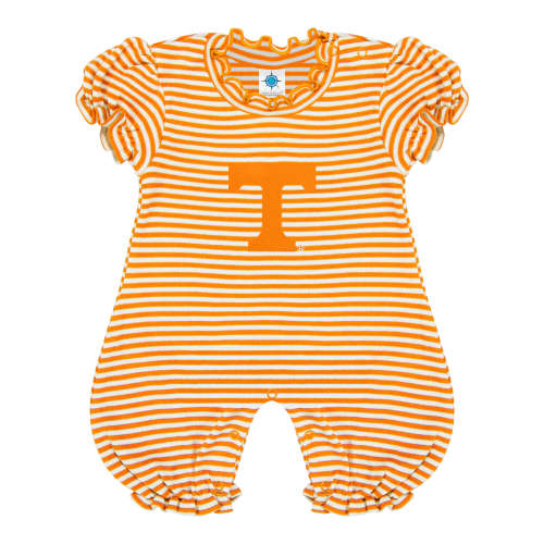 Tennessee Volunteers Stripe Puff Sleeve Romper | College Baby