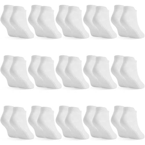 HYCLES 15 Pairs Toddler Socks, Kids Grip Socks for 6-12 Month 1-7 Years Non Slip Ankle Sock for Baby Boys Girls