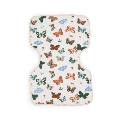 Cotton Muslin Burp Cloth - Butterflies