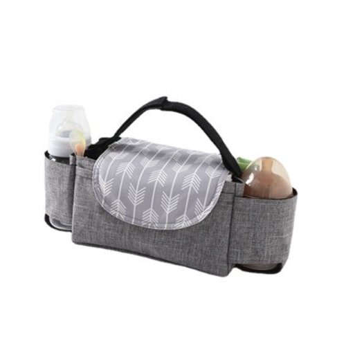 1pc Car Bag Stroller Pouch Organizer Wheel Chair Storage Tote Universal Stroller Organizer Stroller Bag Attachment Wheelchair Bag Cup Holder Polyester Feeding Bottle 13 Organizer for Storage Storage