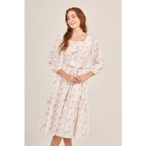 Embrace Dress with Nursing Zippers in Soft Bloom