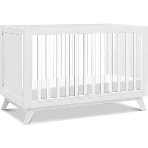 DaVinci Otto 3-in-1 Convertible Crib in White with Acrylic Slats, Greenguard Gold Certified