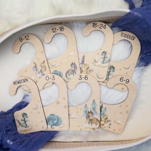 Dragon Clothing Dividers Dragon Baby Clothing Divider Wood - Etsy