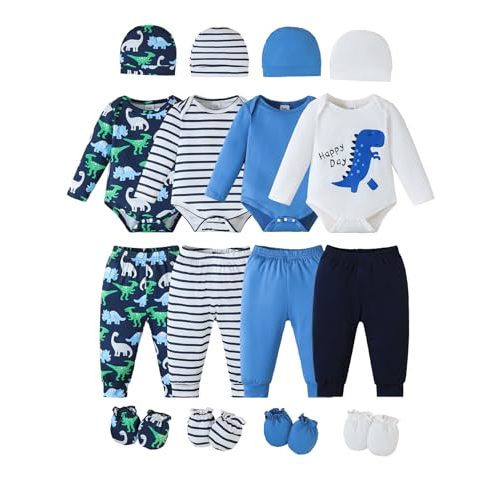 Baby Layette Sets Unisex Newborn Baby Boys Girls Essentials Gift Set 16-Piece Infant Baby Outfit Clothes