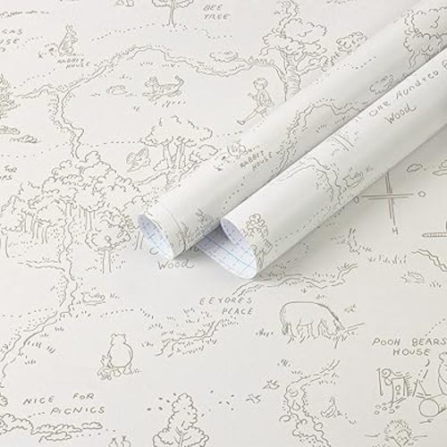 Dimoon 78.7"x17.3" Peel and Stick Wallpaper Contact Paper Boho Beige Wallpaper Brown Floral Removable Wall Paper Self Adhesive Vintage for Nursery Bedroom DIY Colorable Papel Tapiz para Pared