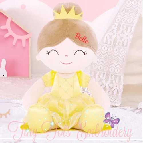 Personalized Dolls, Belle Doll, Princess Doll, Custom Rag Doll, Baby Shower Gift, First Baby Doll, Plush Doll, Personalized Dolls for Girls