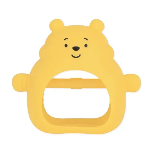Bumkins Disney Baby Silicone Undroppable Teething Mitt, Freezer Toy Teether Keys, Soft Flexible Platinum Silicone Pacifier to Chew, Cool Teether Gum Relief, Essential Babies 3 Months, Winnie The Pooh