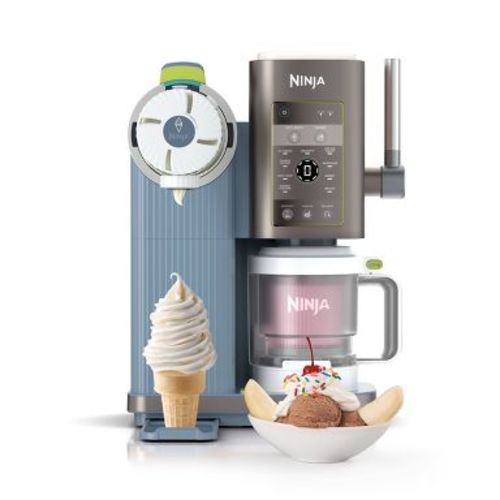 Ninja CREAMi Scoop & Swirl Ice Cream and Soft Serve Maker 13 One-Touch Programs NC701 Denim