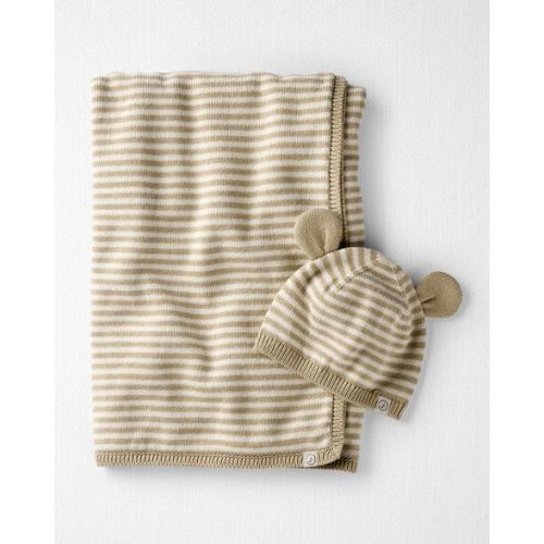 Baby Organic Cotton  Sweater Knit Blanket and Cap Gift Set - Little Planet | Carter's