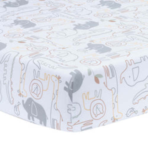 Jungle Story Cotton Fitted Crib Sheet