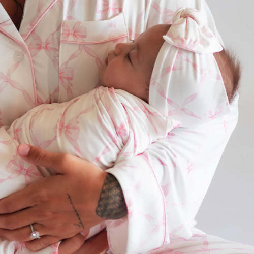 Infant Knot Head Bow in Rosie